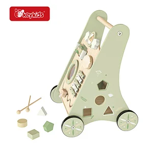 Montessori push toys wooden 2 in 1 activity baby walker with OEM W16E240