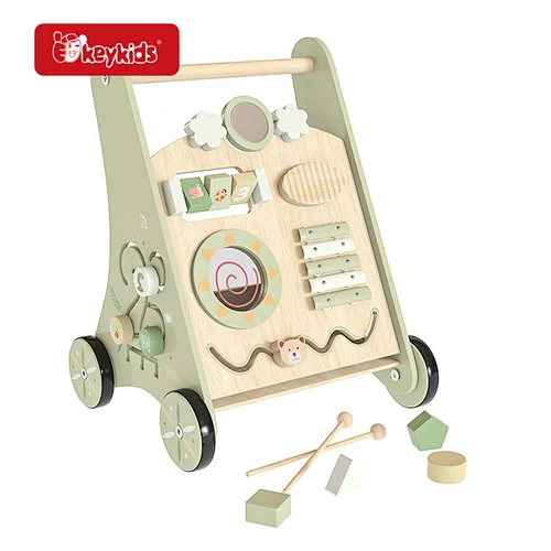Montessori push toys wooden 2 in 1 activity baby walker with OEM W16E240